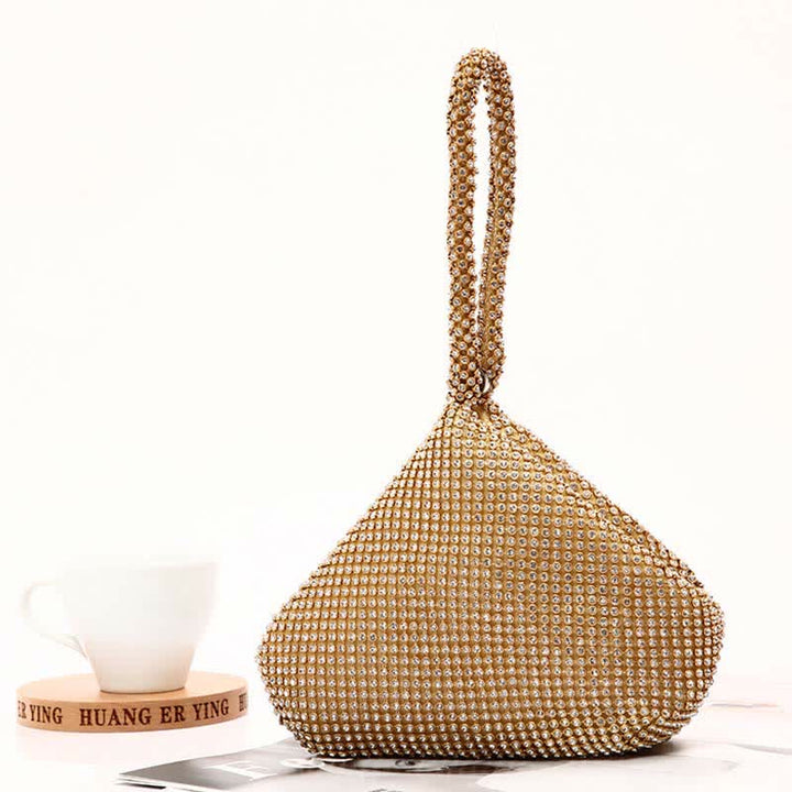 Strass-Abendtaschen, Clutch, glitzernde Gitter-Dreiecksgeldbörsen für Frauen und Mädchen