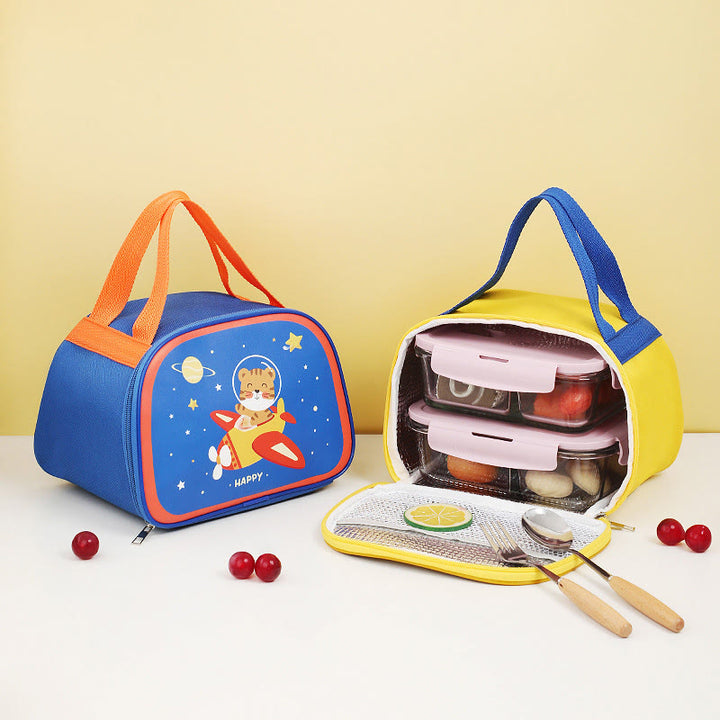 Lunchpaket für den täglichen Gebrauch, mit Cartoon-Tierdruck, süße Thermotasche