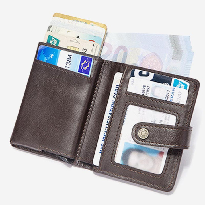 RFID Bifold Business Kurze Geldbörse mit Kette