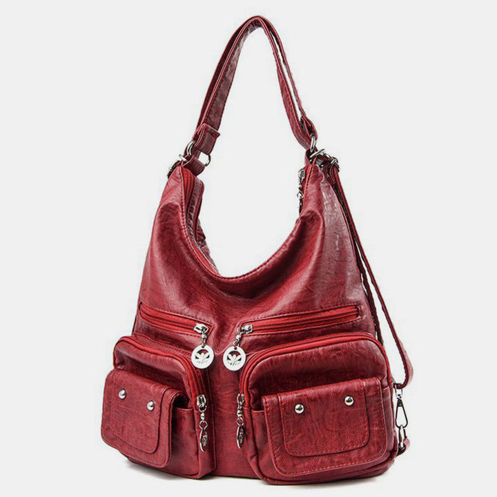 2-Wege-Verwendung, mehrere Taschen, große Kapazität, Vintage-Rucksack, Umhängetasche