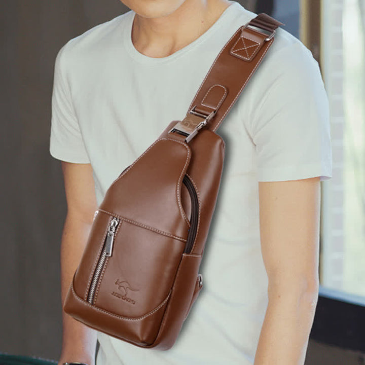 Männer Casual Reise Crossbody Brust Sling Tasche Ein Schultergurt