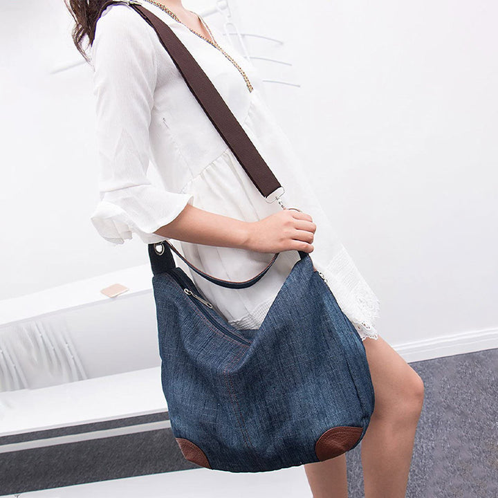 Multifunktionale klassische Denim Tote Hobo Schulter Umhängetasche