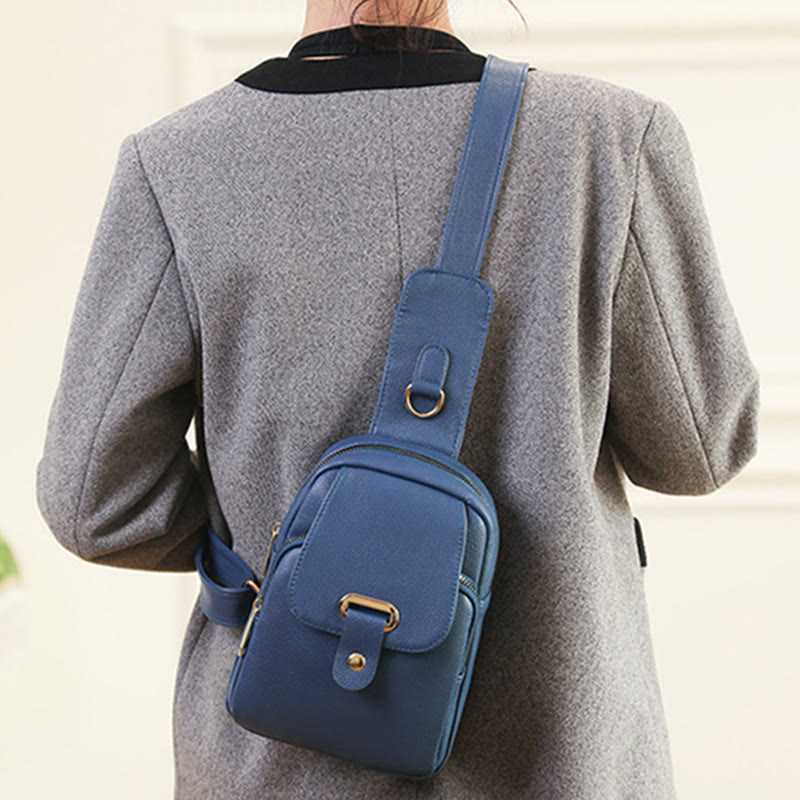 Schultertasche für Damen, einfache Brusttasche für Outdoor-Sportarten, Radfahren