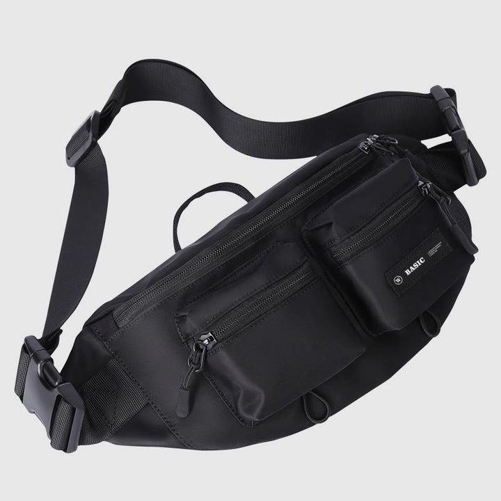 Gürteltasche für Herren, einfache, wasserdichte Umhängetasche aus Nylon für den Außenbereich