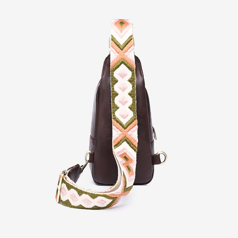 Schultertasche für Damen, leichte Einkaufstasche aus Leder mit breiten Riemen