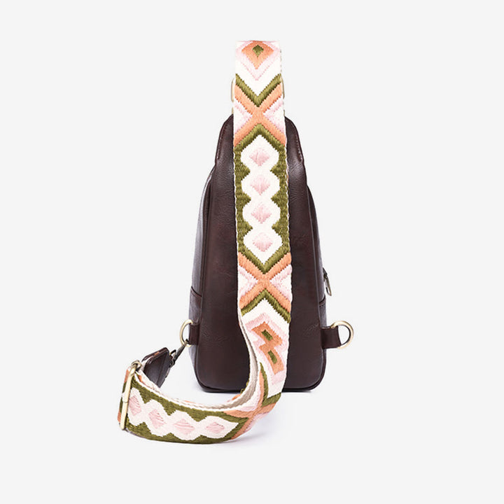 Schultertasche für Damen, leichte Einkaufstasche aus Leder mit breiten Riemen