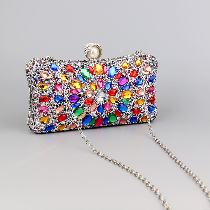 Mit Diamanten besetzte Dinner-Tasche für Party, modische Bankett-Abendtasche