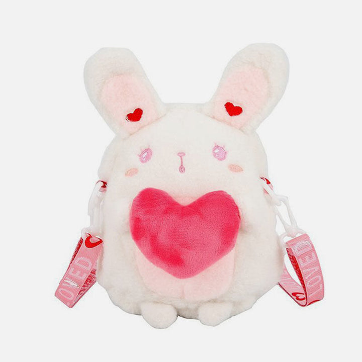 Niedlicher Cartoon-kleiner Rucksack Lolita-Kaninchen-Plüschtasche für Mädchen
