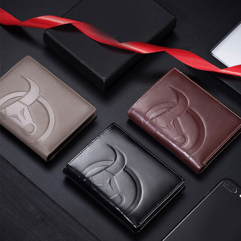 RFID-blockierende Vintage-Geldbörse mit mehreren Steckplätzen und Prägung