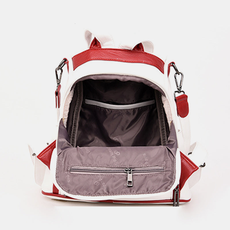 Multifunktionaler, stahlsicherer Umhängetasche-Rucksack mit großer Kapazität und farbigen Nähten