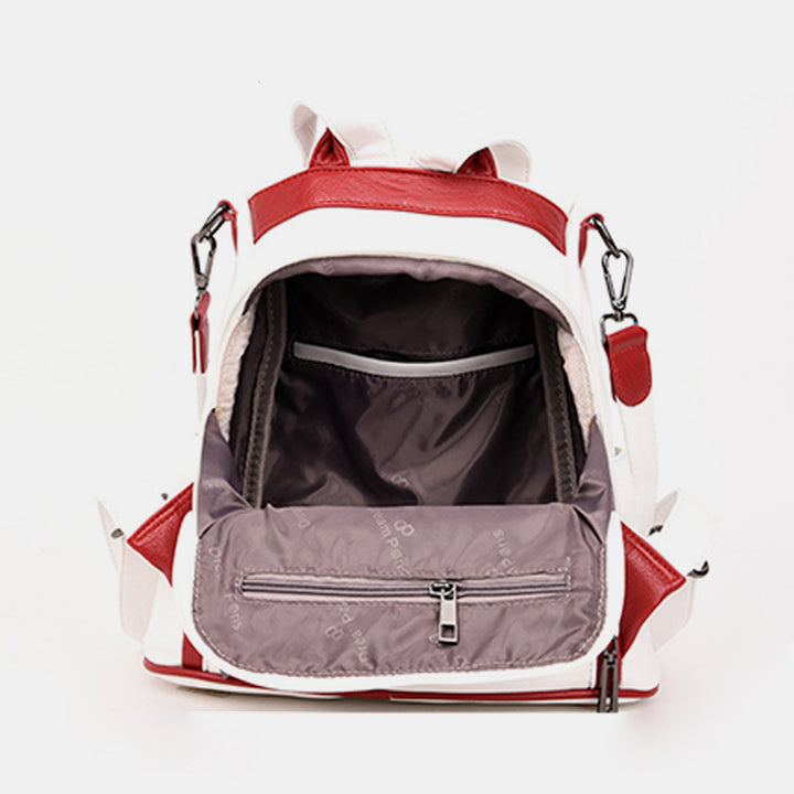 Multifunktionaler, stahlsicherer Umhängetasche-Rucksack mit großer Kapazität und farbigen Nähten