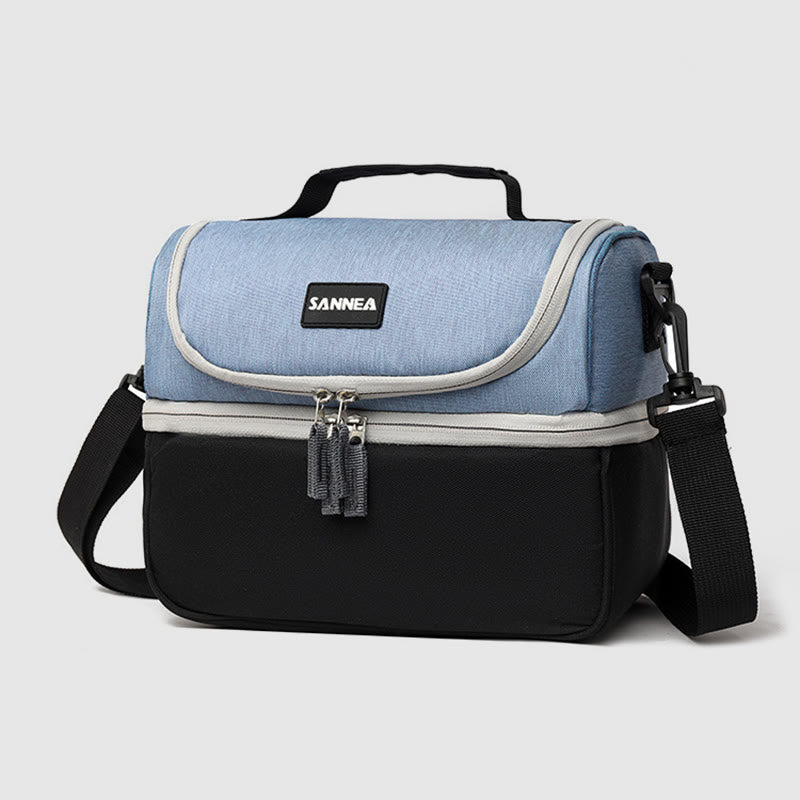 Kühltasche für Ausflüge, doppellagige Isolierung, Umhängetasche, Picknicktasche
