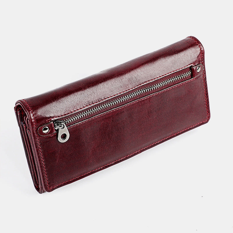 Money Manager RFID Damen Leder Geldbörse Handyhalter Clutch Organizer
