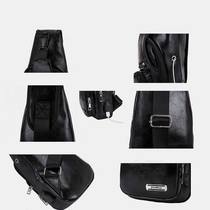 Weiche, dreifach verwendbare Schultertasche mit mehreren Taschen für Ausflüge