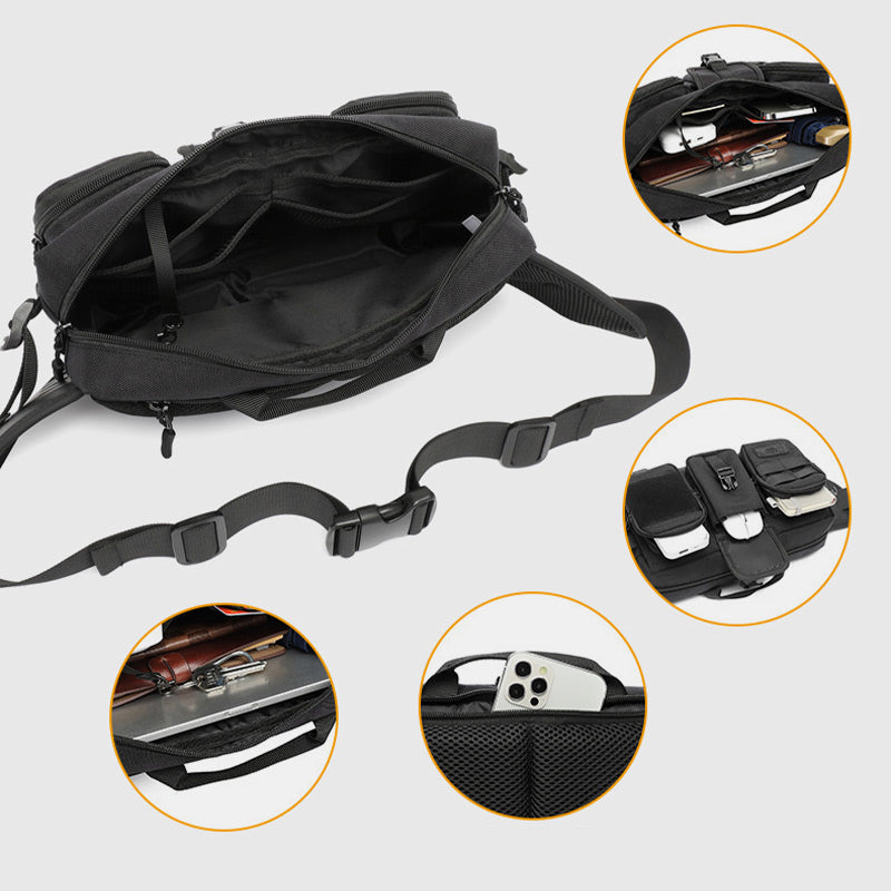 3-Wege-Verwendung Große Kapazität Wasserdicht Atmungsaktiv Bequem Casual Sling Bag Hüfttasche