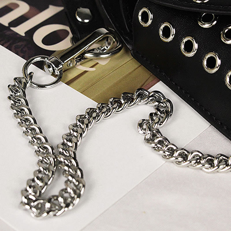 Punk-Gürteltasche für Damen mit ausgehöhlten Nieten