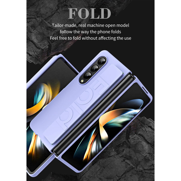 Farbenfrohe Samsung Galaxy Z Fold 2/3/4/5/6 Hülle Handyhülle mit elastischem Handschlaufe