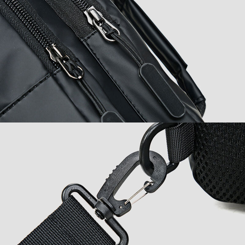 Wasserdichte, großvolumige Schultertasche mit mehreren Tragemöglichkeiten und USB-Ladeanschluss