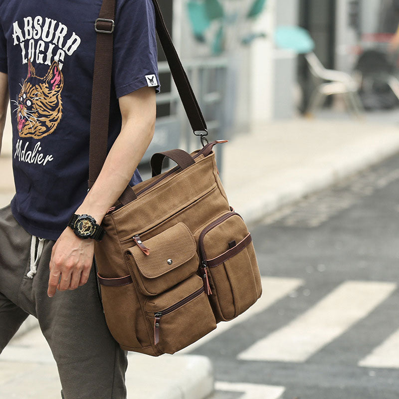 Lässige Umhängetasche mit mehreren Taschen - image 5