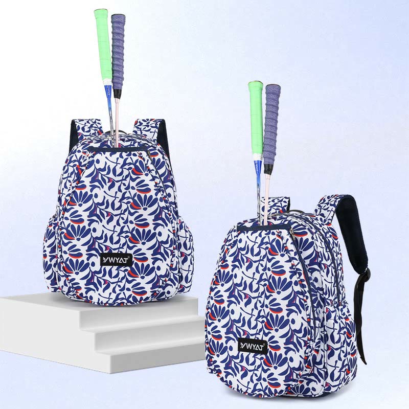 Badminton-Rucksack für Teenager mit Blumendruck, Sportschlägertasche