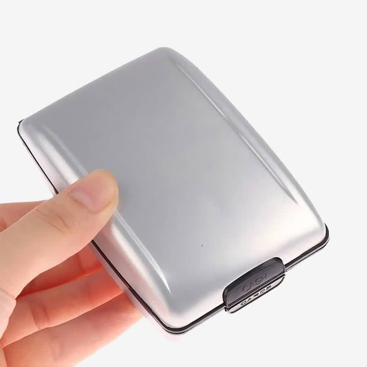 RFID-blockierende Brieftasche aus Aluminiumlegierung, Kartenhalter, Geld-Organizer 