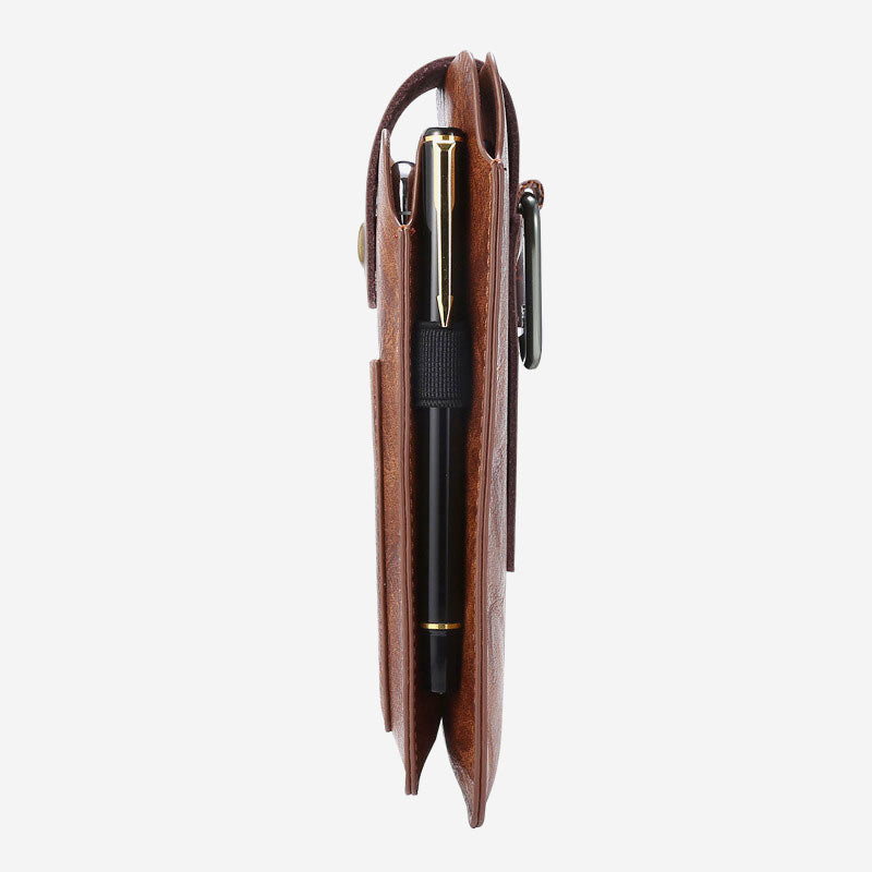 Retro Herren EDC Handytasche aus echtem Leder