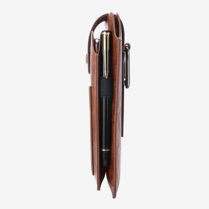Retro Herren EDC Handytasche aus echtem Leder