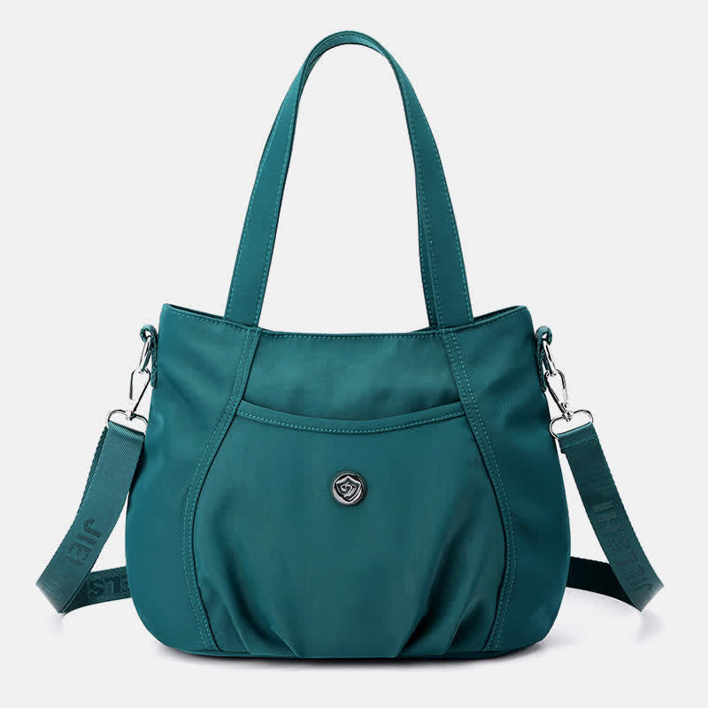 Leichte Umhängetasche aus Nylon mit mehreren Taschen und Reißverschlusstasche für Damen