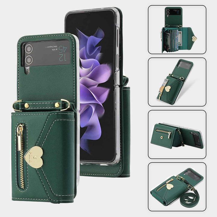 Handyhülle für Samsung Card Zipper Schutzhülle Geldbörse