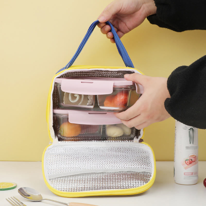 Lunchpaket für den täglichen Gebrauch, mit Cartoon-Tierdruck, süße Thermotasche