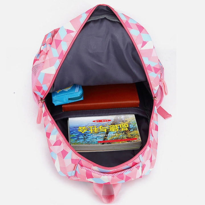 Schultasche mit Rollenden Rädern für Jungen und Mädchen, bunt bedruckter Rucksack