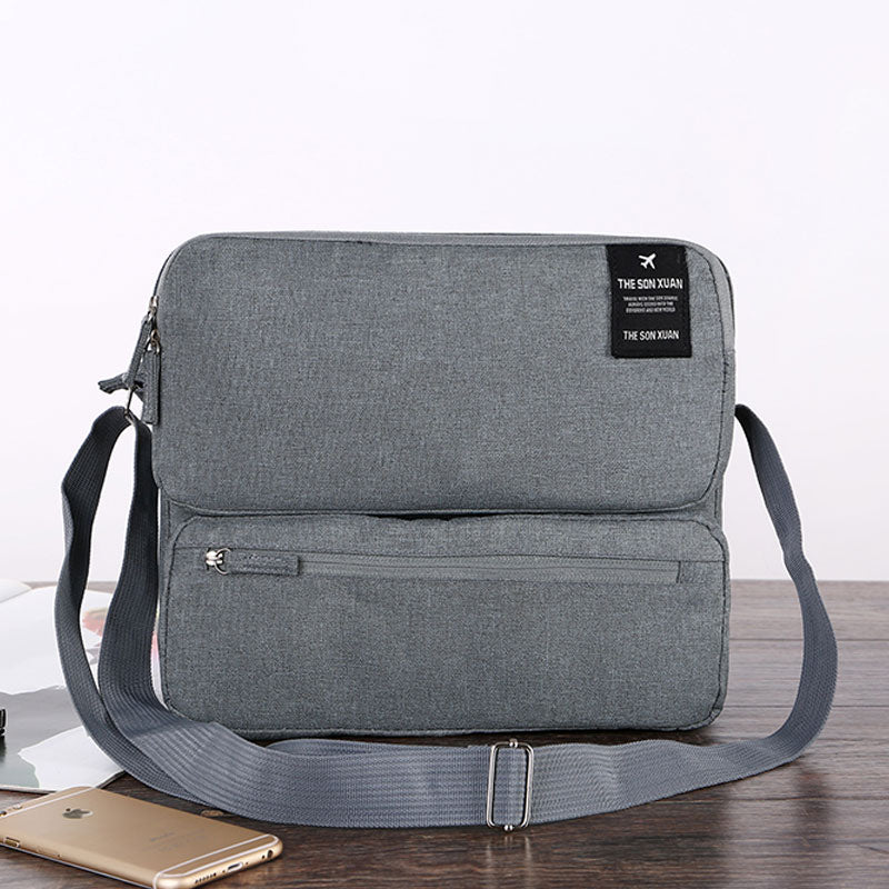 Multifunktionale Messenger-Tasche mit mehreren Fächern, Laptop-Umhängetasche