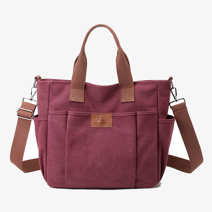 Damen Canvas Handtasche mit mehreren Taschen, wichtige Umhängetasche
