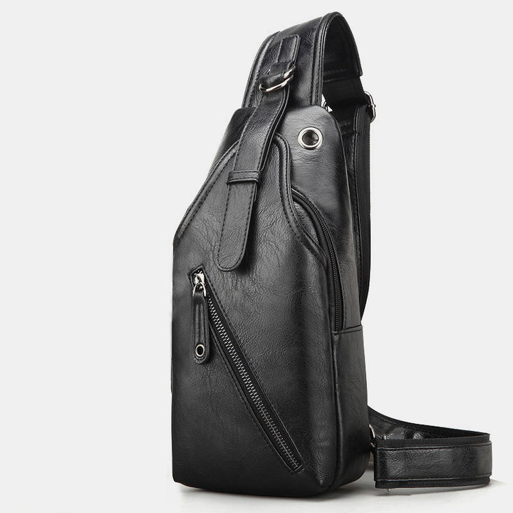 Wasserdichte Schultertasche mit Diebstahlschutz und USB-Aufladung