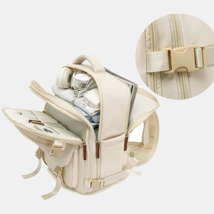 Rucksack für Damen, große Kapazität, minimalistischer Reise-Laptop-Tagesrucksack aus Nylon