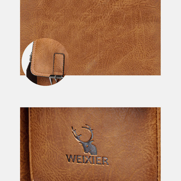 Herren Messenger Bag Wasserdichte Vintage Leder Aktentasche Satchel Umhängetasche