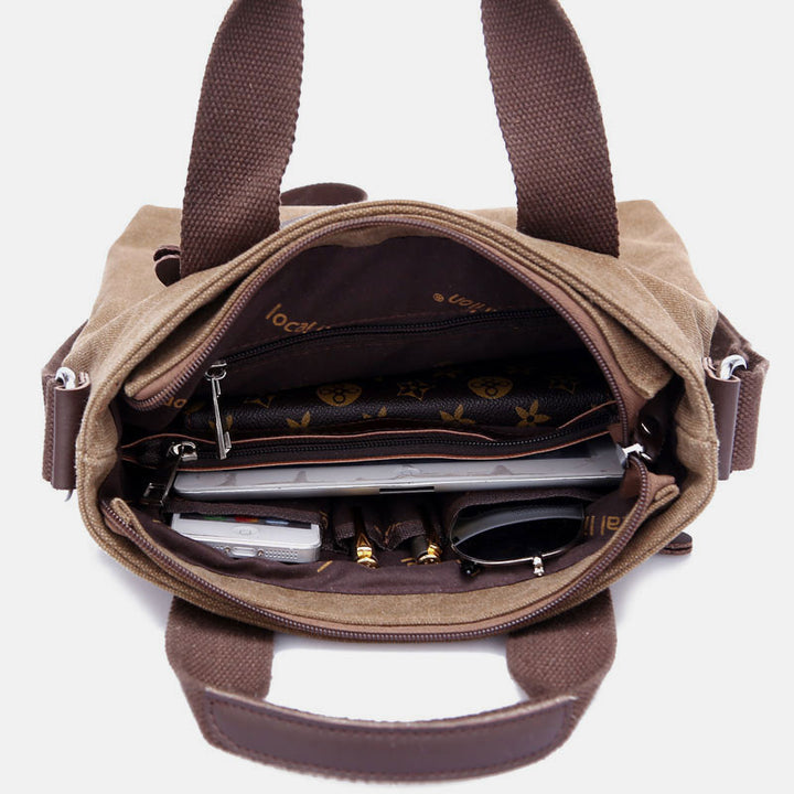 Große Handtasche aus Canvas mit großem Fassungsvermögen, Umhängetasche