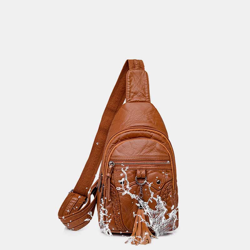 Vintage Schultertasche mit großem Fassungsvermögen