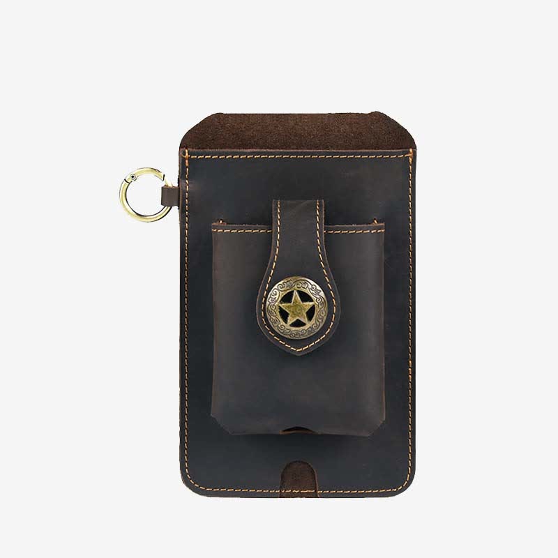 Multifunktionale Echtleder Handy Gürteltasche Loop Taille Holster