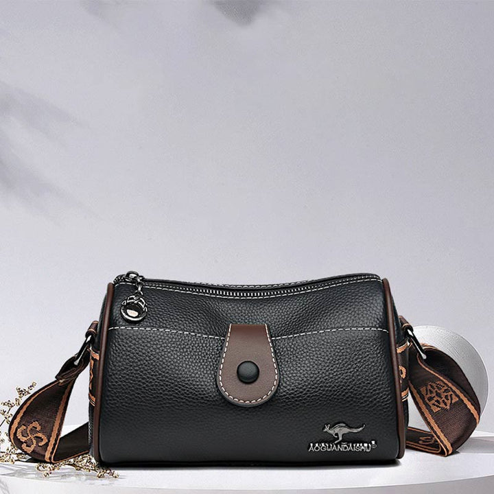 Retro Lady Unterarm Tasche Breiter Riemen Einfache Frauen Umhängetasche