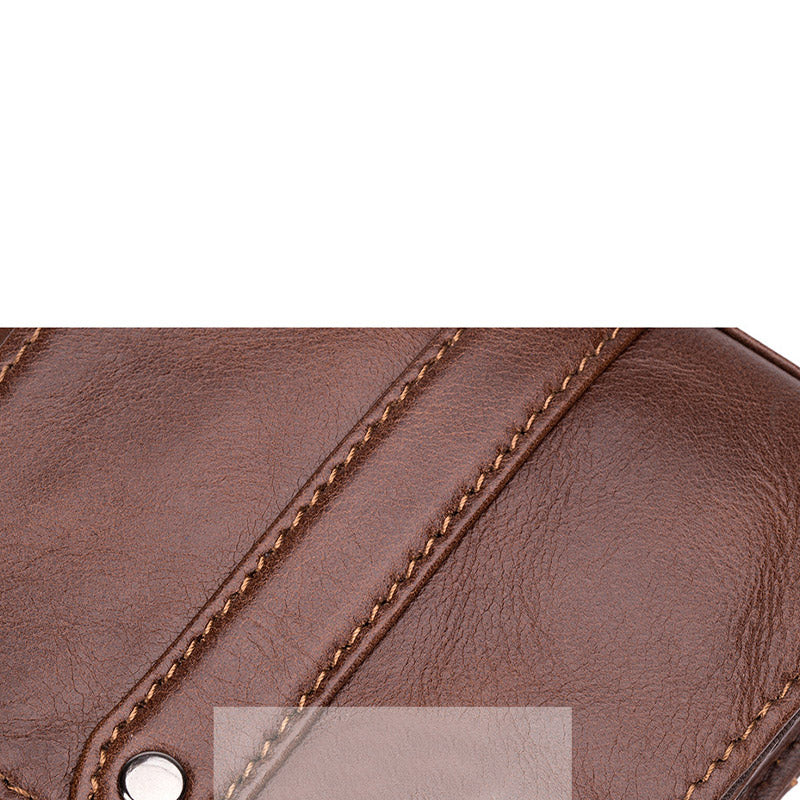 Echtes Leder Geldbörse Clutch Multi-Slot Gürteltasche mit Gürtelschlaufe Crossbody Strap
