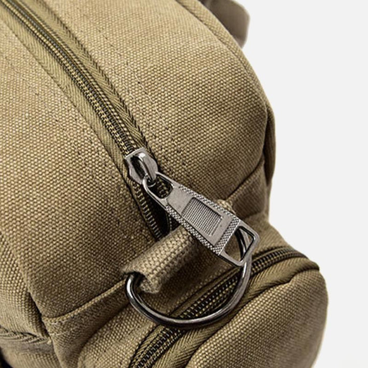 Messenger Bag für Herren, lässige Umhängetasche aus Canvas mit mehreren Taschen