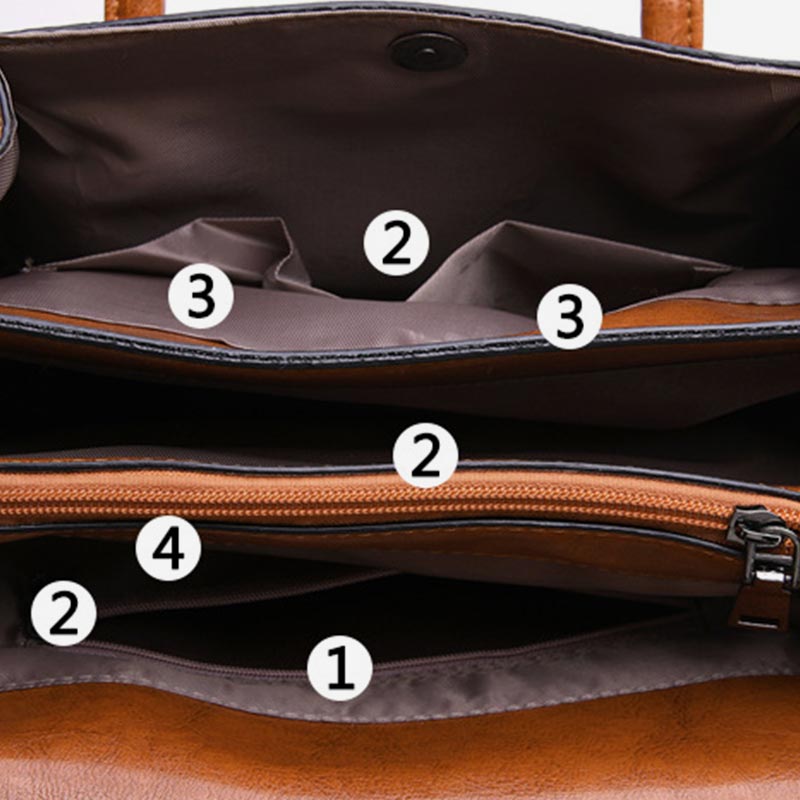 Damen Satchel Handtasche Schultertaschen Robuste Tragetaschen mit Griff oben