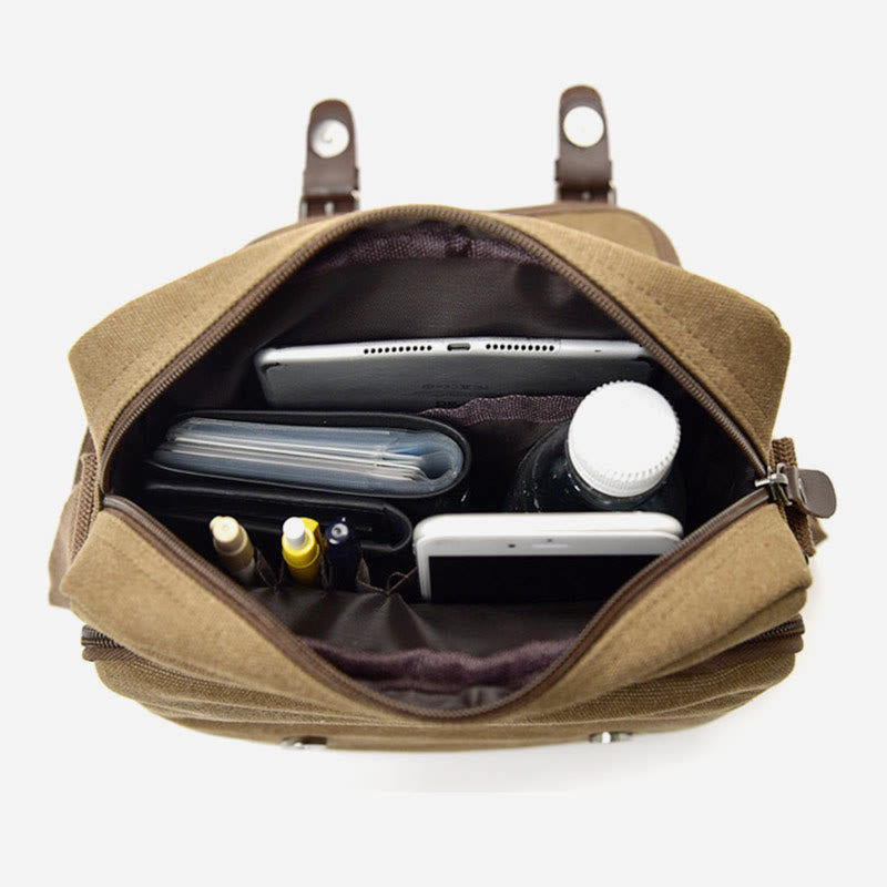 Umhängetasche für Herren, Retro-Canvas-Business-Umhängetasche