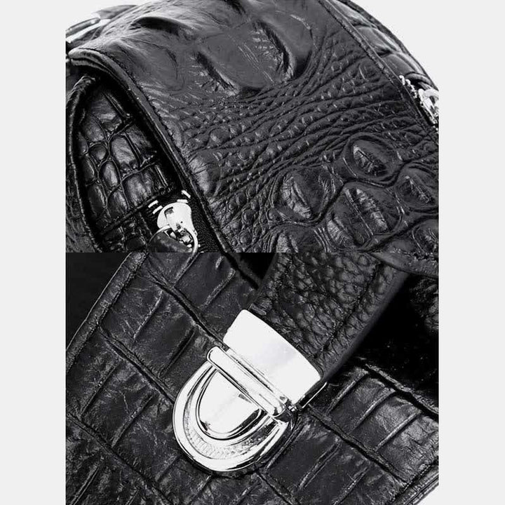 Krokodilmuster, modische Luxus-Schultertasche aus Rindsleder für Männer