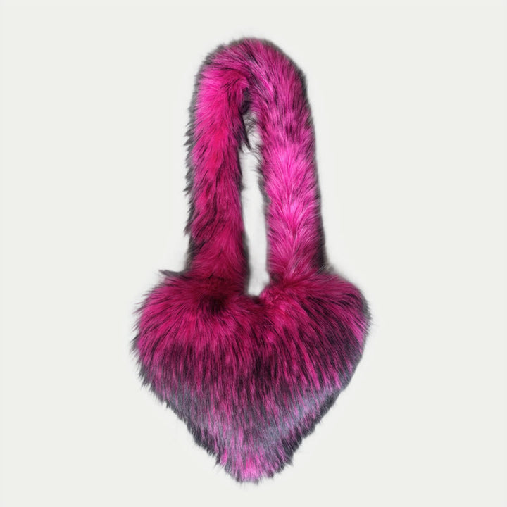 Süße Herzform Plüsch Tasche Frauen Crossbody Party Tasche