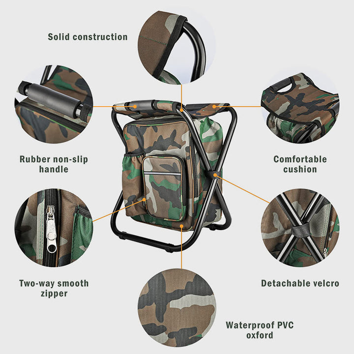 Kühltasche für Outdoor-Camping, faltbarer Strandstuhl mit mehreren Funktionen