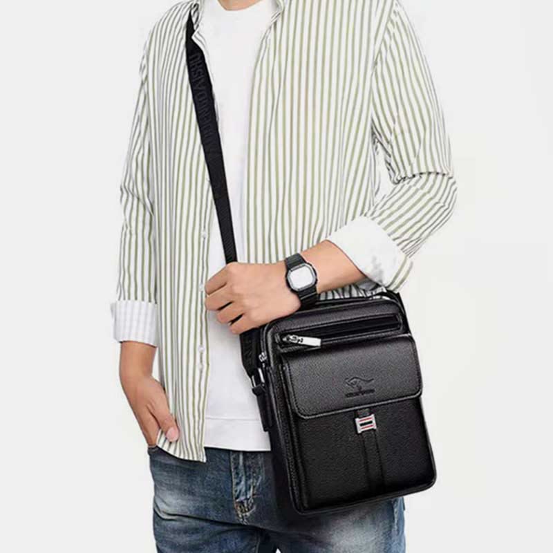 Messenger Bag für Herren, leicht, wasserdicht, Reise-Umhängetasche mit Nieten