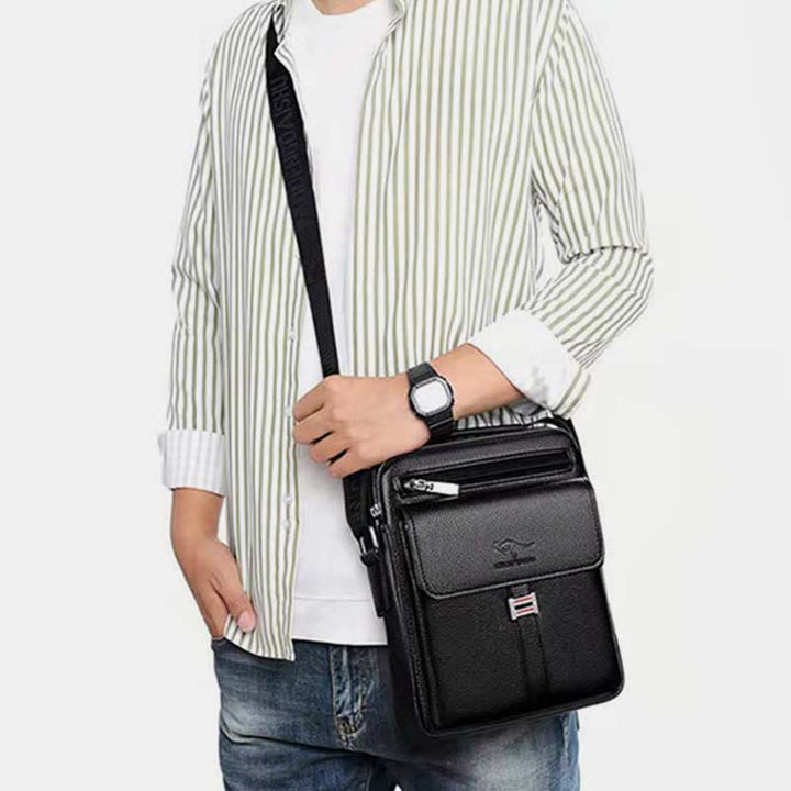 Messenger Bag für Herren, leicht, wasserdicht, Reise-Umhängetasche mit Nieten
