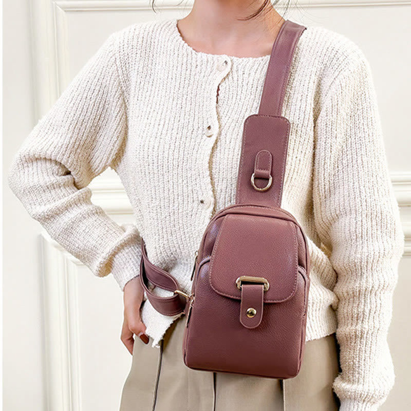 Schultertasche für Damen, einfache Brusttasche für Outdoor-Sportarten, Radfahren